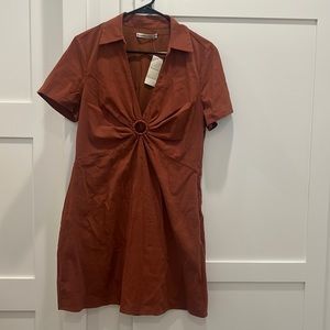 Brown mini dress